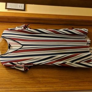 Red.White.Blue Striped Vibe Sportswear Dress